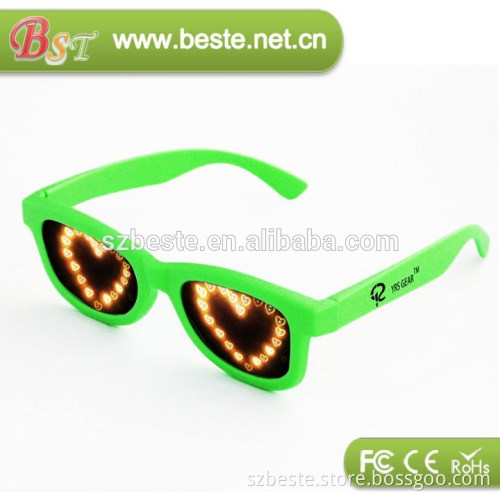 high quality and most popular heart logo colorful firework 3d glasses